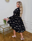 Soft fabric dress with flowers - Twiggy Shop