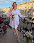 Soft fabric dress with ruffles - Twiggy Shop