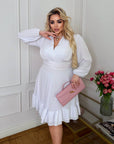 Soft fabric dress with ruffles - Twiggy Shop