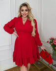 Soft fabric dress with ruffles - Twiggy Shop
