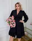 Soft fabric dress with ruffles - Twiggy Shop