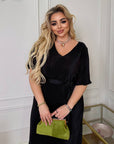 Pleated fabric dress - Twiggy Shop