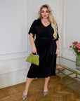 Pleated fabric dress - Twiggy Shop