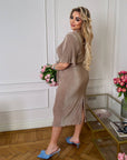 Pleated fabric dress - Twiggy Shop
