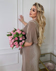 Pleated fabric dress - Twiggy Shop