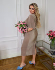 Pleated fabric dress - Twiggy Shop