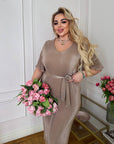 Pleated fabric dress - Twiggy Shop
