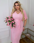 Pleated fabric dress - Twiggy Shop