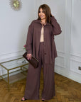 Striped linen-blend set - Twiggy Shop