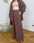 Striped linen-blend set - Twiggy Shop