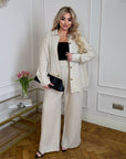 Striped linen-blend set - Twiggy Shop