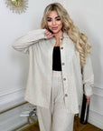 Striped linen-blend set - Twiggy Shop