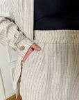 Striped linen-blend set - Twiggy Shop