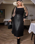 Blouse and leather skirt set - Twiggy Shop