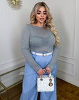 Draped blouse от polyester и spandex, Whiteа, с драпирани детайли и елегантен дизайн.