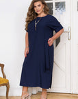 Simple midi dress with belt