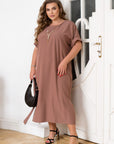 Simple midi dress with belt