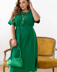 Simple midi dress with belt