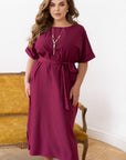 Simple midi dress with belt