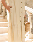 Midikleid aus Leinen