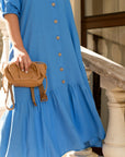 Vestido midi de lino