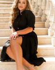 Vestido midi de lino