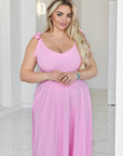 Vestido largo de tela suave