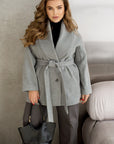 Short coat with belt - Twiggy Shop