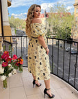 Cotton dress with hearts