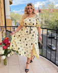 Cotton dress with hearts