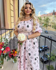 Rochie din bumbac cu inimioare