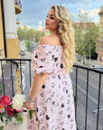 Rochie din bumbac cu inimioare
