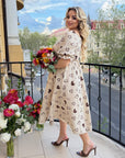 Cotton dress with hearts