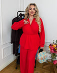 Lightweight set with blouse and trousers