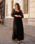 Long dress with tulle sleeves - Twiggy Shop