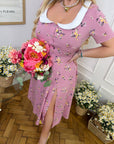 Midikleid mit Statement-Kragen