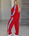 Knit set with denim inserts - Twiggy Shop