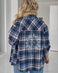 Plaid shirt with stones - Twiggy Shop