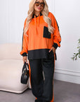 Casual set with bright accents , от viscose и cotton, показан на снимка.