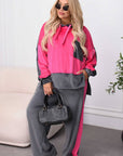 Casual set with bright accents , от viscose и cotton, със стилни цветови детайли, подходящ за ежедневна употреба.