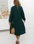 Ribbed velvet dress with buttons - Twiggy Shop