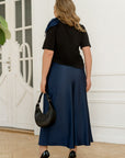 Falda midi de raso