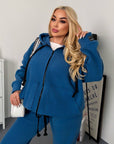 Warm fleece set in polyester and elastane, image of a soft and warm fabric suitable for winter conditions.
