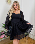 Short dress with lace skirt , новогодишен дизайн, cotton, polyester и elastane, модел на снимката.