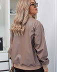 Faux leather bomber jacket - Twiggy Shop