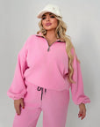 Warm fleece set in polyester and elastane, suitable for winter conditions, shown in the image.