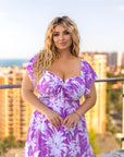 Cotton floral dress със свеж дизайн, изработена от 70% cotton и 30% polyester, за летни дни и комфорт.