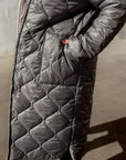 Long nylon coat with a hood - Twiggy Shop
