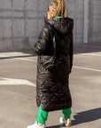 Long nylon coat with a hood - Twiggy Shop