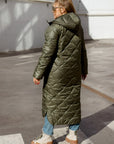 Long nylon coat with a hood - Twiggy Shop